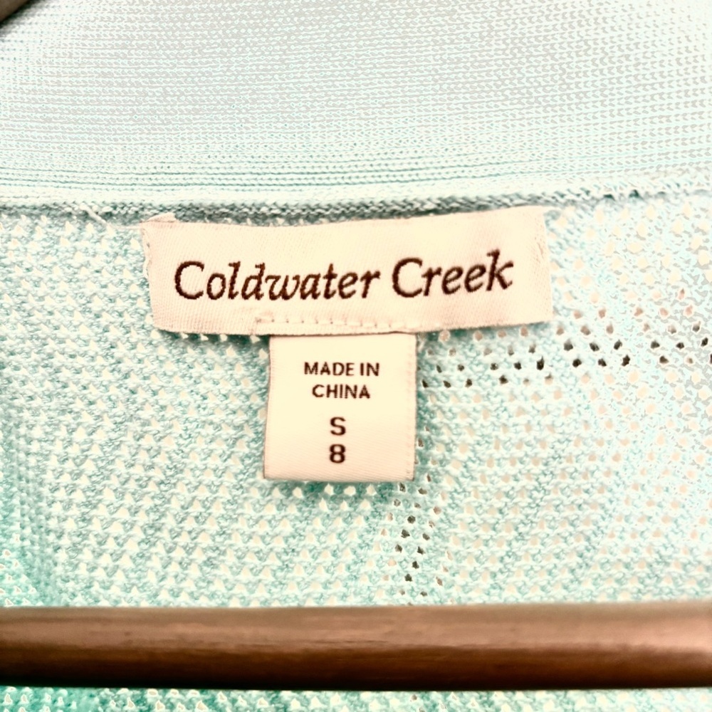 Silk & Cotton Cap Sleeve Blue Pastel Sweater Size Small Boatneck Dainty Feminine - Picture 5 of 9